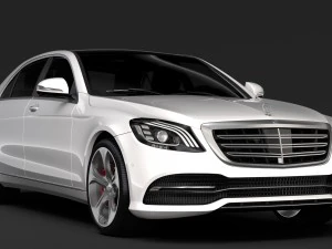 mercedes benz s 450 lang 4matic v222 2018 3D Model