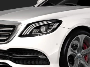 mercedes benz s 450 lang 4matic v222 2018 3D Model