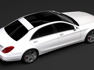 mercedes benz s 450 lang 4matic v222 2018 3D Model
