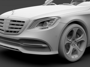mercedes benz s 450 lang 4matic v222 2018 3D Model