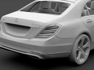 mercedes benz s 450 lang 4matic v222 2018 3D Model