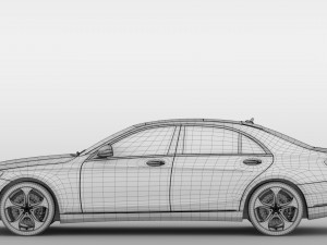 mercedes benz s 450 lang 4matic v222 2018 3D Model