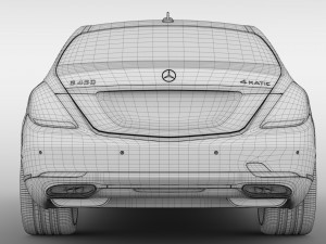 mercedes benz s 450 lang 4matic v222 2018 3D Model