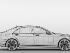 mercedes benz s 450 lang 4matic v222 2018 3D Model