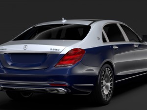 mercedes maybach s 650 x222 2019 Modelo 3D