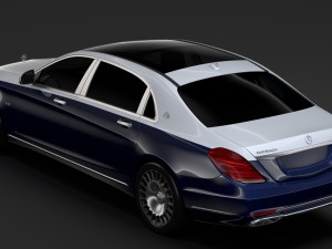 mercedes maybach s 650 x222 2019 Modelo 3D
