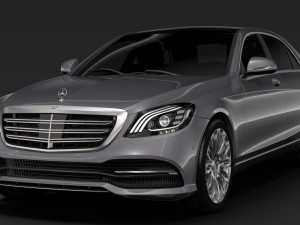 mercedes benz s 560 lang v222 2018 Modelo 3D