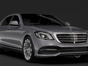 mercedes benz s 560 lang v222 2018 Modelo 3D