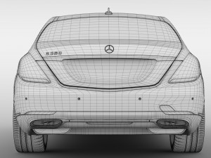 mercedes benz s 560 lang v222 2018 Modelo 3D