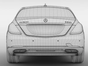 mercedes maybach s 650 guard x222 2019 3D Model