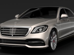 mercedes benz s 450 lang v222 2018 Modèle 3D