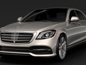 mercedes benz s 450 lang v222 2018 3D Model