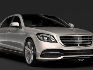 mercedes benz s 450 lang v222 2018 3D Model