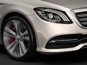 mercedes benz s 450 lang v222 2018 3D Model