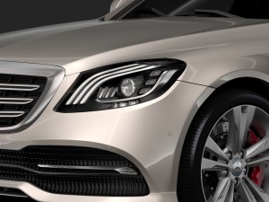 mercedes benz s 450 lang v222 2018 Modèle 3D