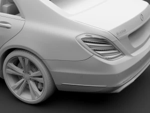 mercedes benz s 450 lang v222 2018 3D Model