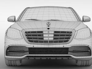 mercedes benz s 450 lang v222 2018 3D Model