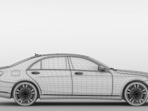 mercedes benz s 450 lang v222 2018 Modèle 3D