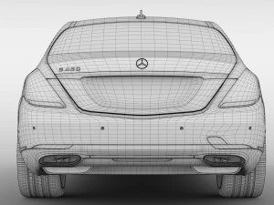 mercedes benz s 450 lang v222 2018 3D Model