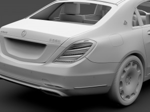 mercedes maybach s 560 4matic x222 2019 3D 模型