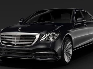 mercedes benz s 400 d lang 4matic v222 2018 3D Model
