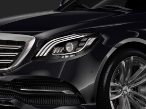 mercedes benz s 400 d lang 4matic v222 2018 Model 3D