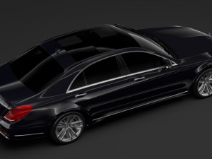 mercedes benz s 400 d lang 4matic v222 2018 Model 3D