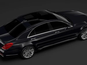 mercedes benz s 400 d lang 4matic v222 2018 3D Model