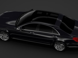 mercedes benz s 400 d lang 4matic v222 2018 Model 3D