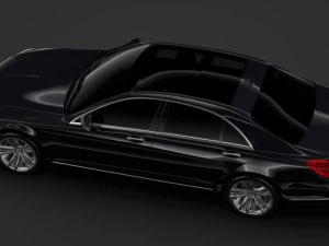mercedes benz s 400 d lang 4matic v222 2018 3D Model