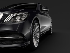 mercedes benz s 400 d lang 4matic v222 2018 Model 3D