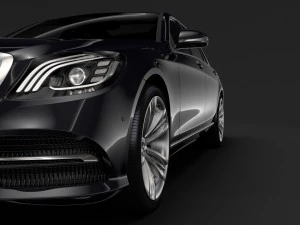 mercedes benz s 400 d lang 4matic v222 2018 3D Model