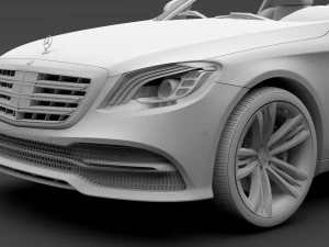 mercedes benz s 400 d lang 4matic v222 2018 3D Model
