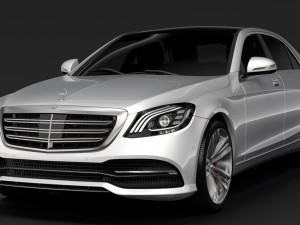 mercedes benz s 560 lang 4matic v222 2018 3D 模型