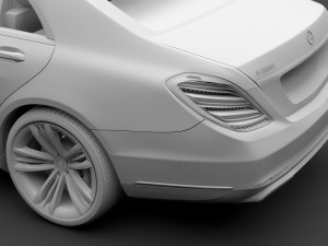 mercedes benz s 560 lang 4matic v222 2018 3D 模型
