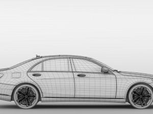 mercedes benz s 560 lang 4matic v222 2018 3D 模型
