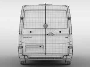 wv crafter van l2h1 2018 3D Model