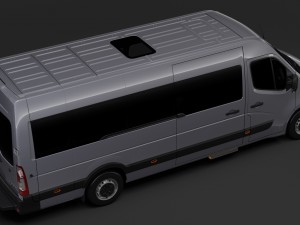 vauxhall movano l4h3 minibus 2018 Model 3D