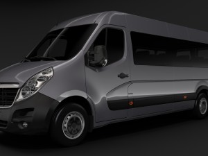 vauxhall movano l4h3 minibus 2018 Model 3D