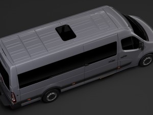 vauxhall movano l4h3 minibus 2018 Model 3D