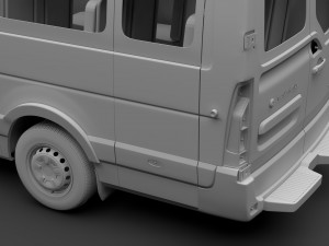 vauxhall movano l4h3 minibus 2018 Model 3D