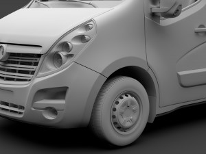vauxhall movano l4h3 minibus 2018 Model 3D
