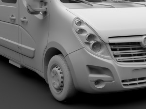vauxhall movano l4h3 minibus 2018 Model 3D