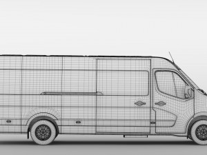 vauxhall movano l4h3 minibus 2018 Model 3D