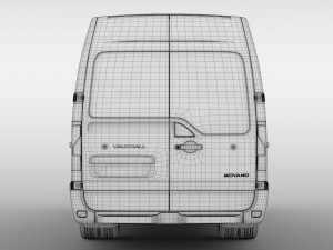 vauxhall movano l4h3 minibus 2018 Model 3D
