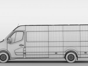 vauxhall movano l4h3 minibus 2018 Model 3D