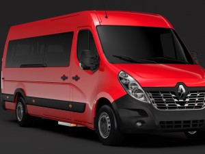 renault master l4h3 minibus 2018 3D 模型