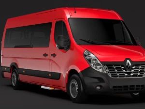 renault master l4h3 minibus 2018 3D Model