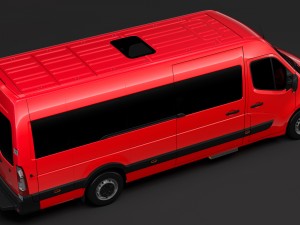 renault master l4h3 minibus 2018 3D 模型