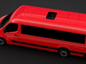 renault master l4h3 minibus 2018 3D Model